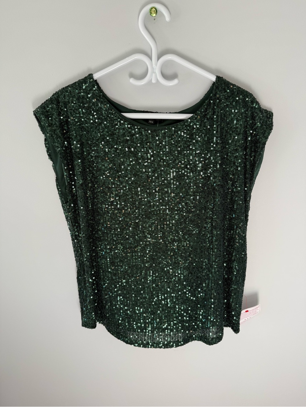 Eclipse Green Sequin Short Sleeve Top